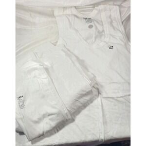 5 Lux Cozi Men's Premium Cotton Sleeveless Vest Undershirts - White - 4XL